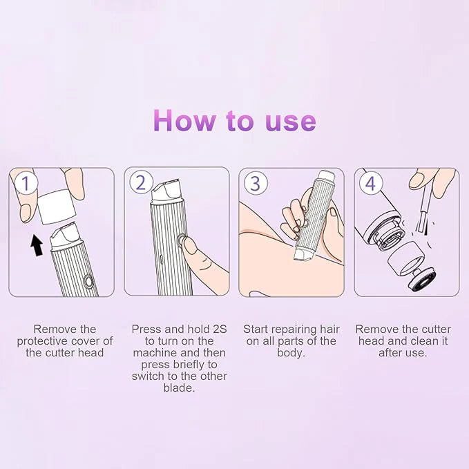 Tanawal Mart double-head electric shaver with ergonomic design, featuring dual shaving heads for a smooth, close shave.