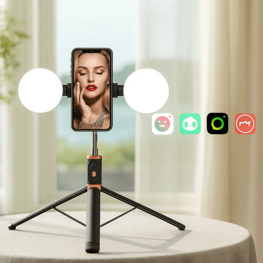 Tanawal Mart JC Series wireless Bluetooth selfie stick with adjustable arm and phone holder for selfies and videos.