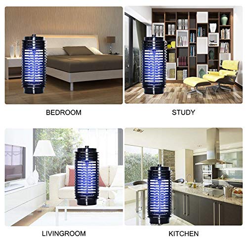 Tanawal Mart electronic mosquito killer with blue UV light and sleek black design for effective mosquito control.