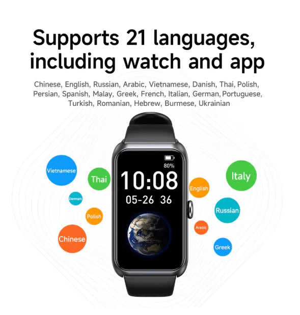 Tanawal Mart Hoco smart sports watch showing digital display with fitness tracking features and adjustable strap.