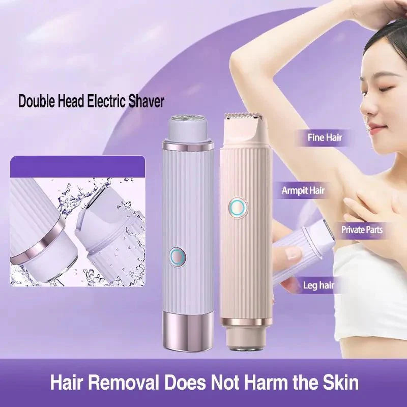 Tanawal Mart double-head electric shaver with sleek design, featuring dual shaving heads for smooth, close grooming.