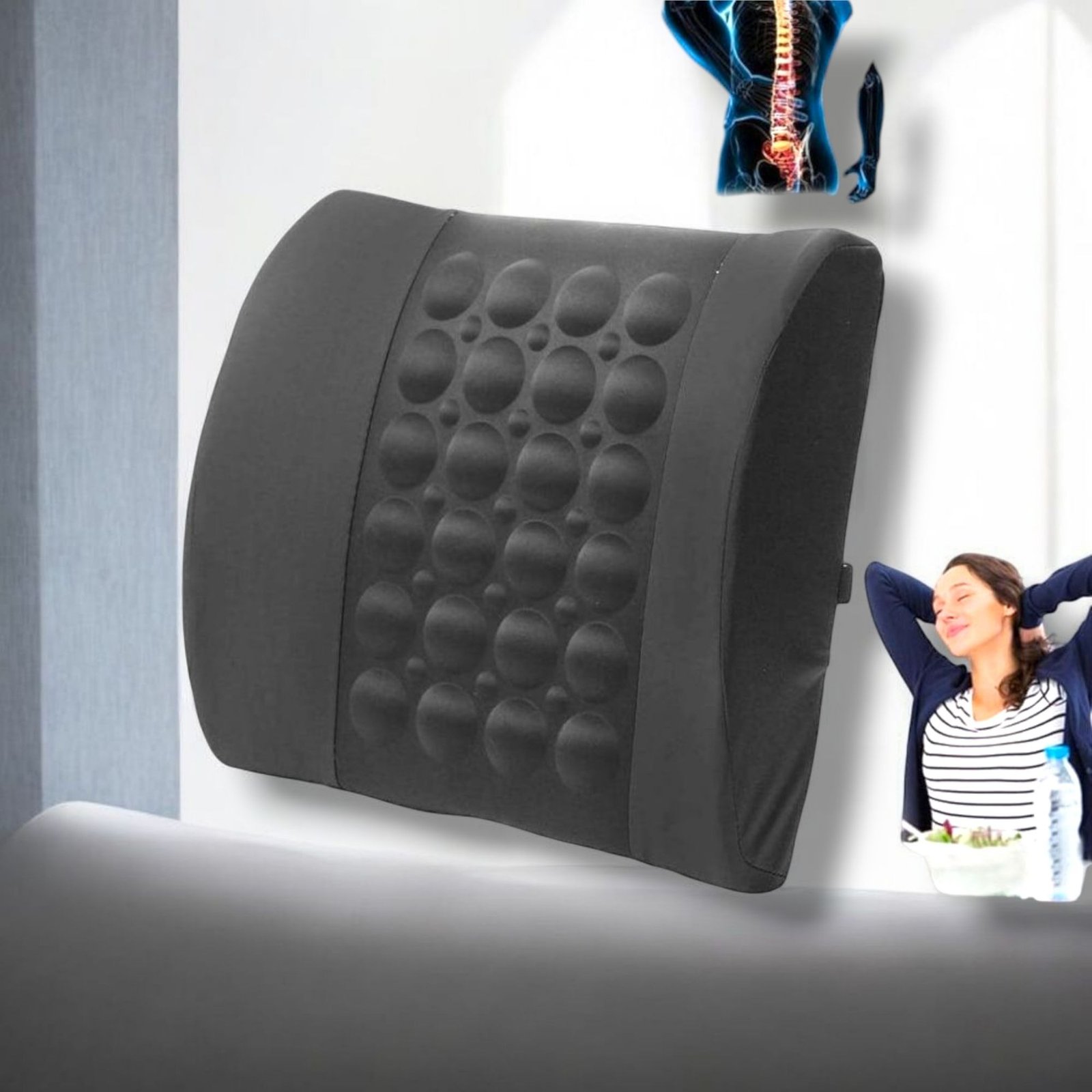 Car Seat Lumbar Support Cushion - Back Pain Relief Pillow 4 Car Seat Lumbar Support Cushion - Back Pain Relief Pillow - Image 4