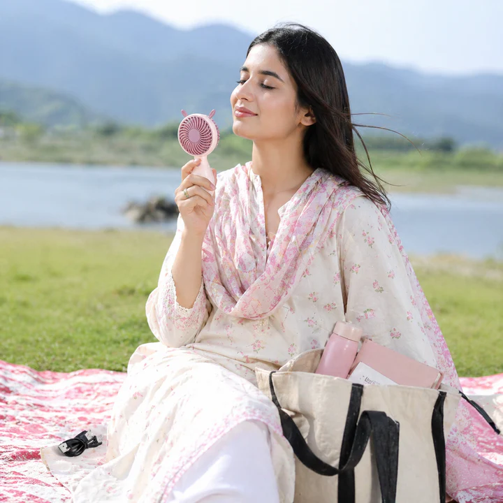 Portable USB Rechargeable Mini Handheld Fan 2 Portable USB Rechargeable Mini Handheld Fan - Image 2