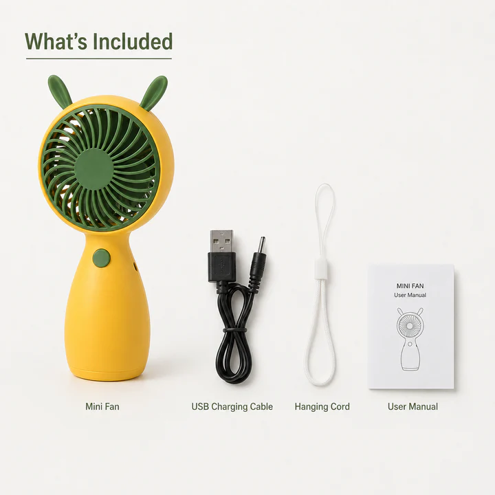 Portable USB Rechargeable Mini Handheld Fan 1 Portable USB Rechargeable Mini Handheld Fan