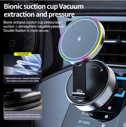 Strong Magnetic Phone Holder - Foldable 360 Vacuum Mount 2 Strong Magnetic Phone Holder - Foldable 360 Vacuum Mount - Image 2