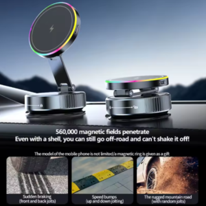 Strong Magnetic Phone Holder - Foldable 360 Vacuum Mount