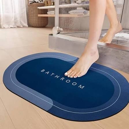 Non-Slip Oval Bathroom Mat - Waterproof Washroom Mat 39x59cm 4 Non-Slip Oval Bathroom Mat - Waterproof Washroom Mat 39x59cm - Image 4