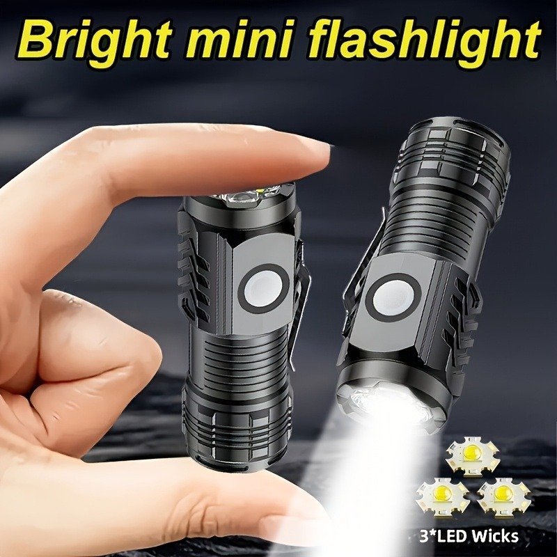 Mini LED Torch - Rechargeable Portable Flashlight 1 Mini LED Torch - Rechargeable Portable Flashlight