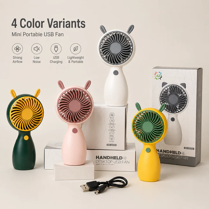Portable USB Rechargeable Mini Handheld Fan 4 Portable USB Rechargeable Mini Handheld Fan - Image 4