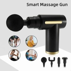 Smart Percussion Massage Gun – High-Intensity Deep Tissue Muscle Massager With 4 Interchangeable Heads