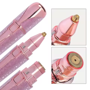 Close-up of the eyebrow trimmer head used for shaping brows